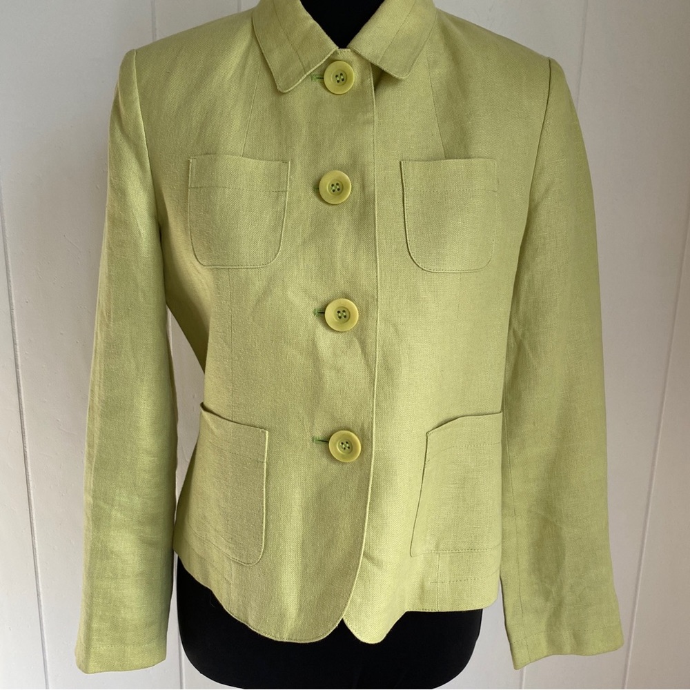 Talbot’s 100% Linen Women’s Button Dress Jacket in Size 6 Petites